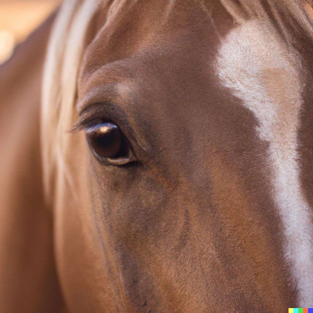 a horse, photograph taken with a macro lens, 50mm